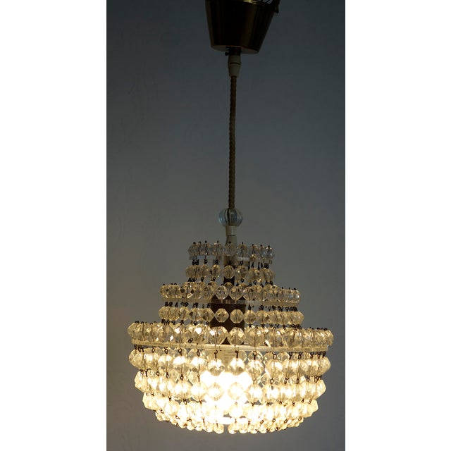 Antique French Glass Bead Chandelier, 1930s For Sale - Image 10 of 12