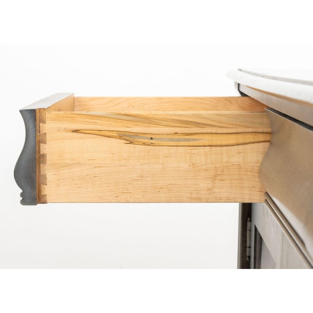 Wood Ethan Allen "Saxon" Gray Wood Sideboard For Sale - Image 7 of 9