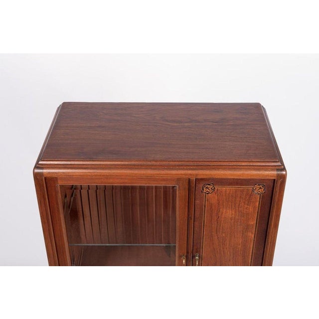 Antique Art Nouveau Inlaid Wooden Cabinet by Majorelle, France, Signed For Sale - Image 12 of 16