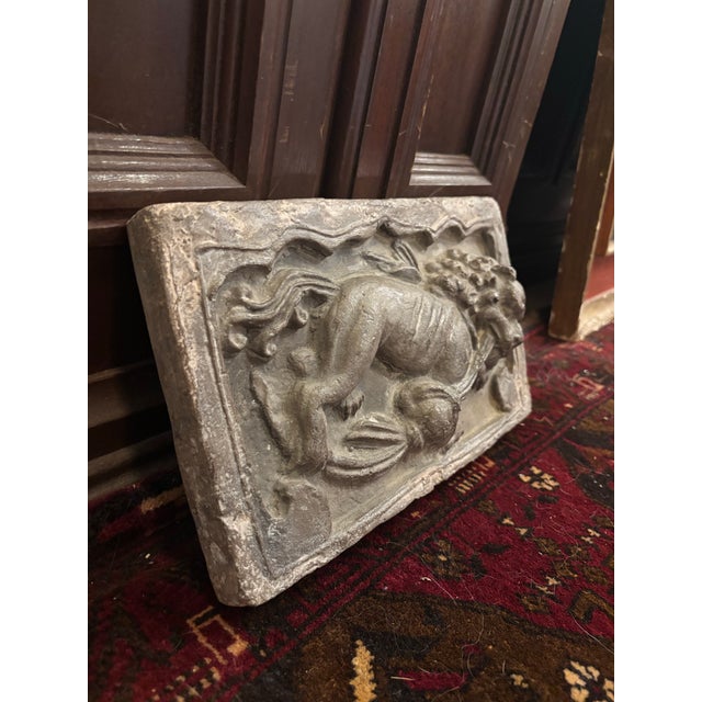 Sculpture Materials Rare Vintage Metropolitan Museum of Art Song Dynasty Replica Tiles – Lion & Leaping Goat – Chinese Architectural Relief Plaques For Sale - Image 7 of 10