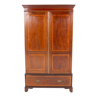 Sheraton Mahogany Wardrobe, 1890 For Sale