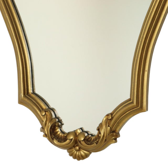 Vintage Gold Mirror, 1960s For Sale - Image 14 of 17