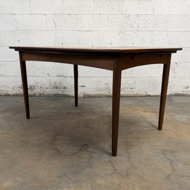 Mid-Century Modern Danish Modern Teak Extendable Dining Table, 1960's For Sale - Image 3 of 8