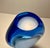 Vintage Murano Goccia Teardrop Art Glass Vase Blue Sommerso Italian 7.75” For Sale - Image 4 of 6