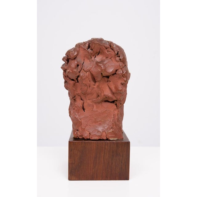 Ceramic Small Terracotta Indian Bust, 1960s For Sale - Image 7 of 11
