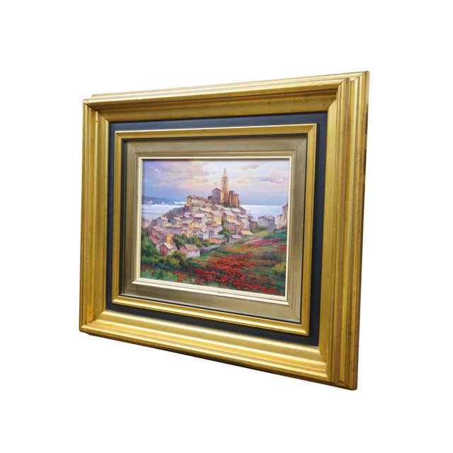 Realism Late 20th Century Salvador Caballero Mar De Tarde Cadaques Spain Seascape Oil Painting 22" For Sale - Image 3 of 11