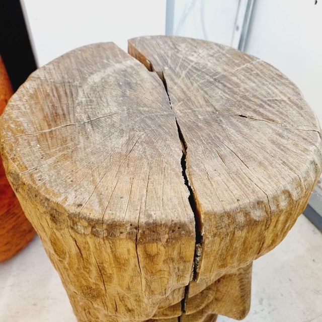 Carved Wooden Flower Stand For Sale - Image 6 of 15