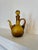 Rustic European Rustic European Amber Glass Blown Cruet, Small For Sale - Image 3 of 5