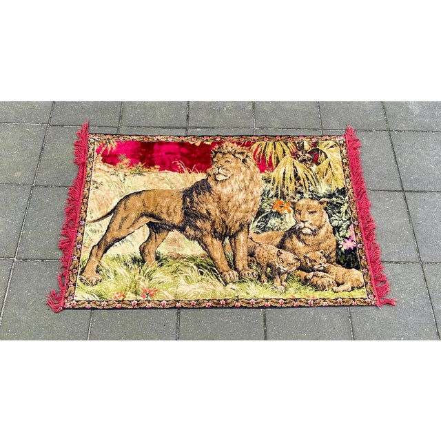 Boho Chic Vintage Boho Style Woven Velvet Tapestry, 1970s For Sale - Image 3 of 7