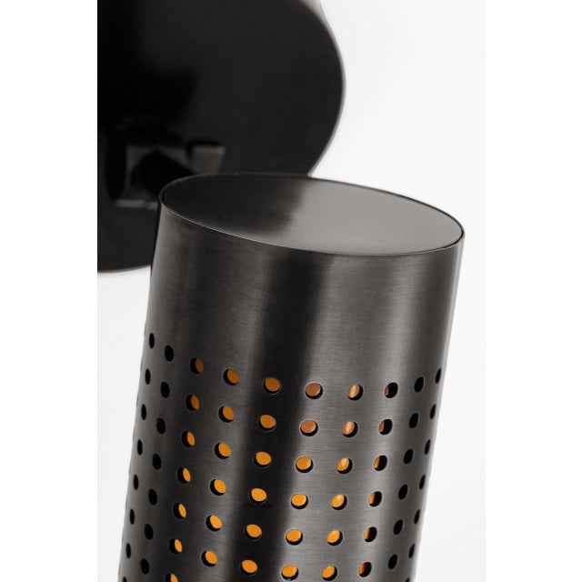 2020s Kelly Wearstler for Visual Comfort Signature Precision 12" Articulating Sconce in Bronze with White Glass For Sale - Image 5 of 8
