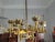 1960s Mid-Century Modern Brass and White Painted Metal Chandelier For Sale - Image 4 of 11