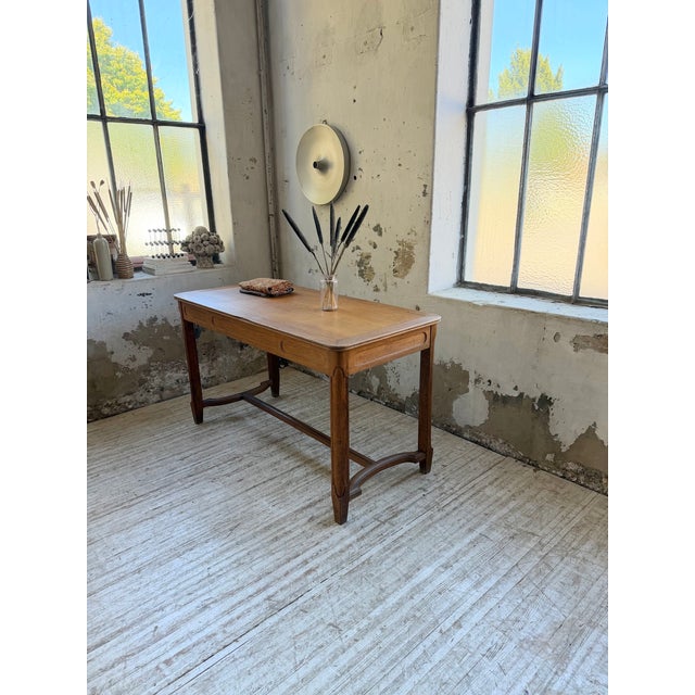 Antique Drapers Worktable in Oak, 1900 For Sale - Image 4 of 18