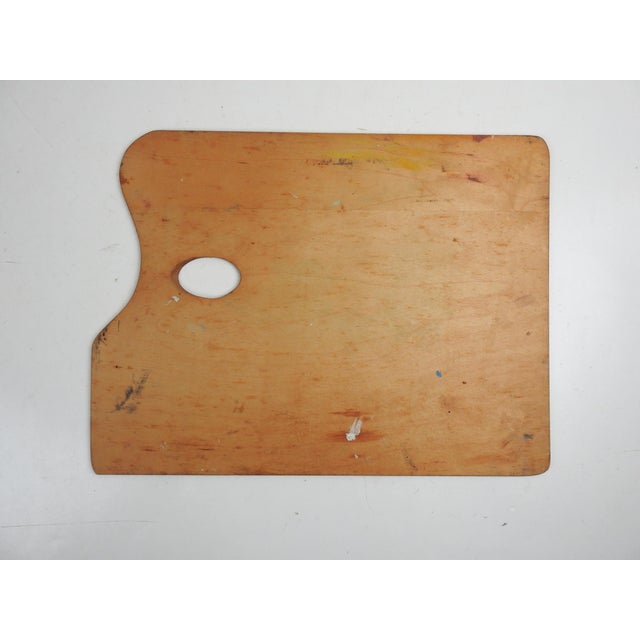 Vintage mid 20th century wood artist palette. Authentic light use, use it or hang it on the wall, overall surface wear,...