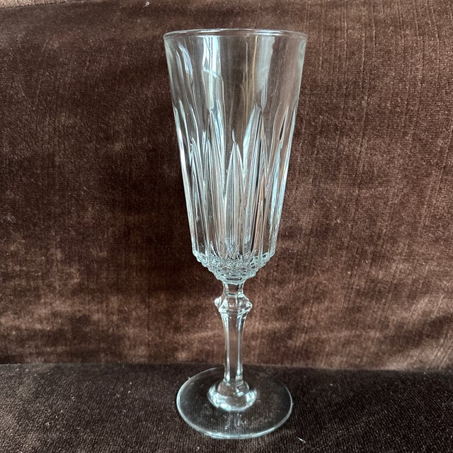 French French Antique Crystal Wine Glasses and Champagne Flutes - Set of 28 For Sale - Image 3 of 12