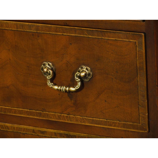 1950s Georgian Style Inlaid Breakfront, Attributed For Sale - Image 11 of 13