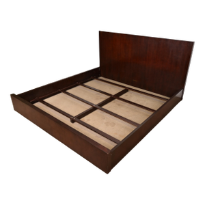 Ethan Allen Modern Art Deco Mahogany King Size Bed