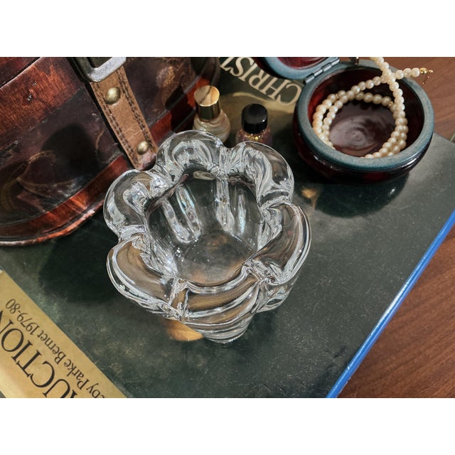 Mid 20th Century 20th Century Signed Orrefors Swedish Crystal Sculptural Votive Candle Holder, Mid-Century Modern For Sale - Image 5 of 8