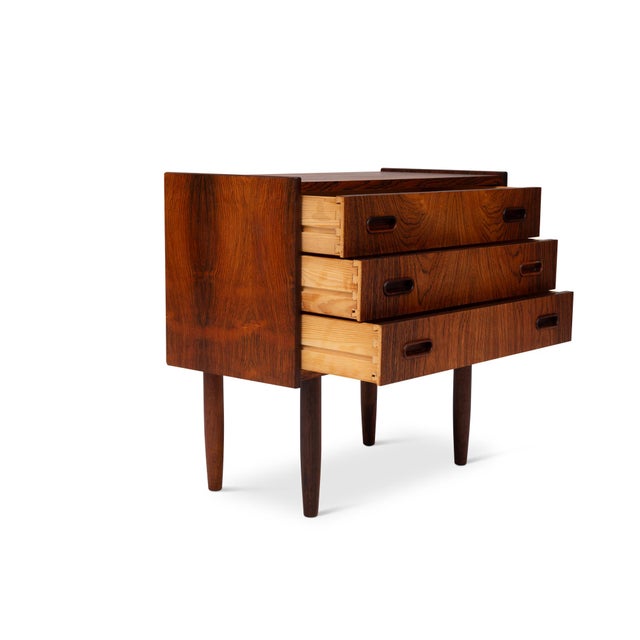 Vintage Danish Mid-Century Rosewood Nightstands/Side Tables (Pair) For Sale In San Francisco - Image 6 of 14