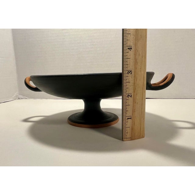 Ceramic Greek God Apollo of Delphi Kylix Wine Cup Bowl Pottery Museum Copy of 480 Bc For Sale - Image 7 of 7