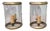 Small French Brass Convex Wall Lanterns, 1980, Set of 2 For Sale