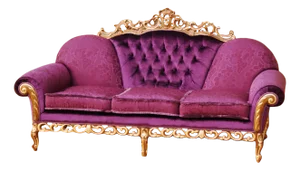Baroque Style Carved and Gold Sofa
