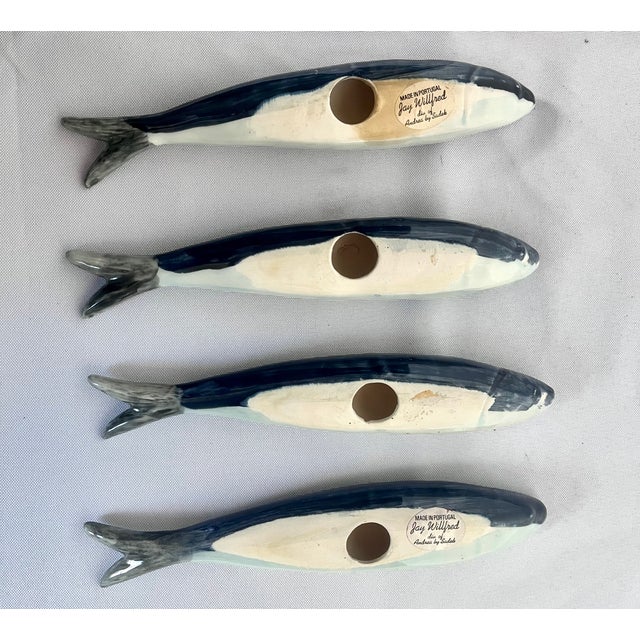 Vintage Jay Willfred for Andrea by Sadek Ceramic Sardine Knife Rests - Set of 4 For Sale - Image 10 of 12