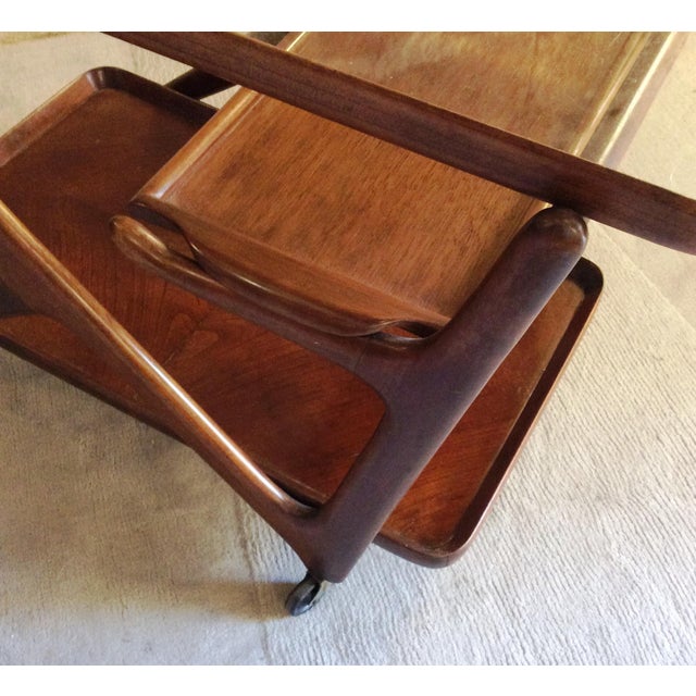Wood Trolley by Cesare Lacca for Cassina, 1950s For Sale - Image 7 of 9