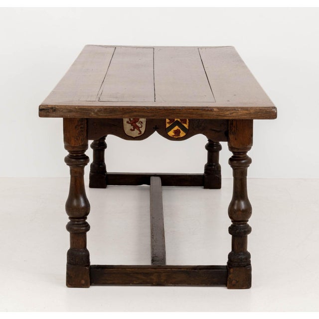 Wood Charles I Style Oak Refectory Table For Sale - Image 7 of 10