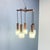 5-Light Cascade Lamp in Rosewood and Chrome with Textured Glass Shades, 1960s For Sale - Image 12 of 12