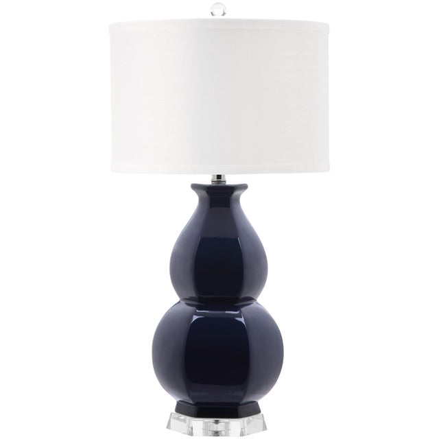 2020s 30-Inch H Table Lamp - Navy For Sale - Image 5 of 5
