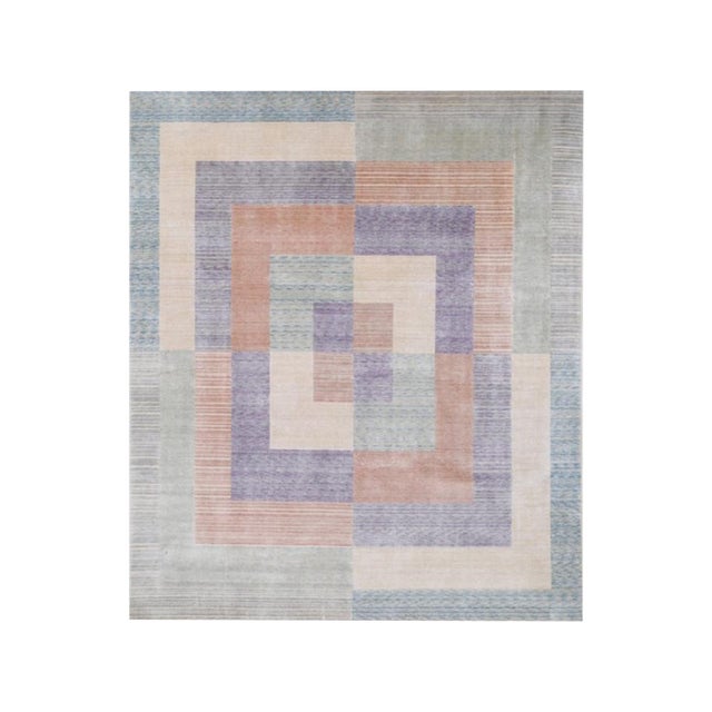 Pasargad DC Fine Hand Knotted Modern Rug For Sale