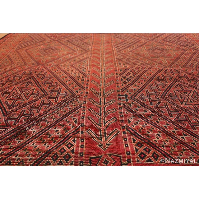 Nazmiyal Collection Double Sided Vintage Red Berber Moroccan Rug For Sale - Image 11 of 12