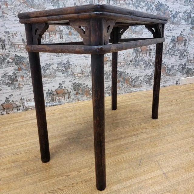 Antique Shanxi Province Elm Side Table This antique Shanxi province elm table has its original color and patina.
