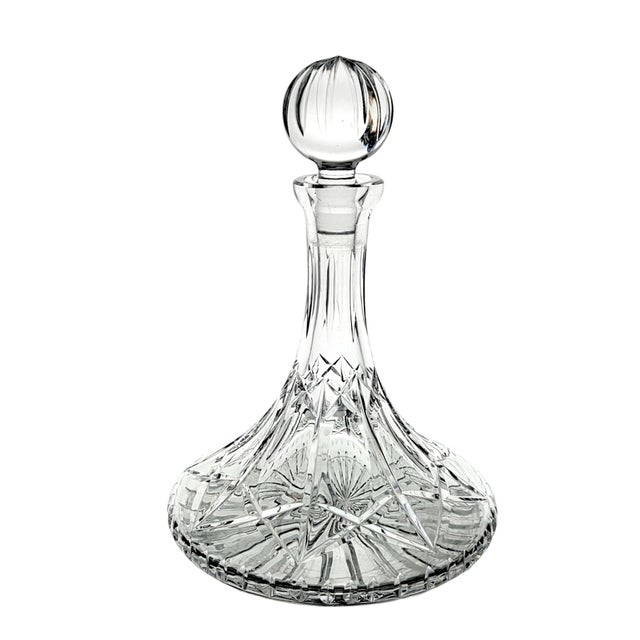 Transparent Late 20th Century Tyrone Crystal Antrim Glens Irish Lead Crystal Ship's Decanter For Sale - Image 8 of 16