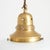 An original opaline glass pendant light. The light has a milk glass opaline shade and retains its original brass hanging...
