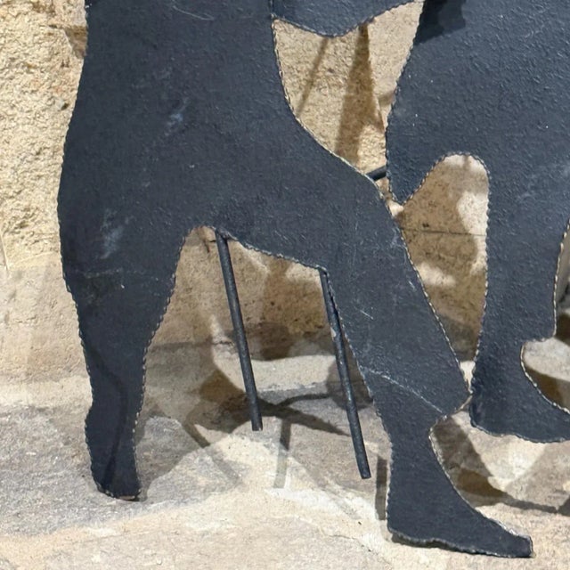 Black 1970s Curtis Jere Mid-Century Modern Iron Music Band Sculpture Mid Century For Sale - Image 8 of 11