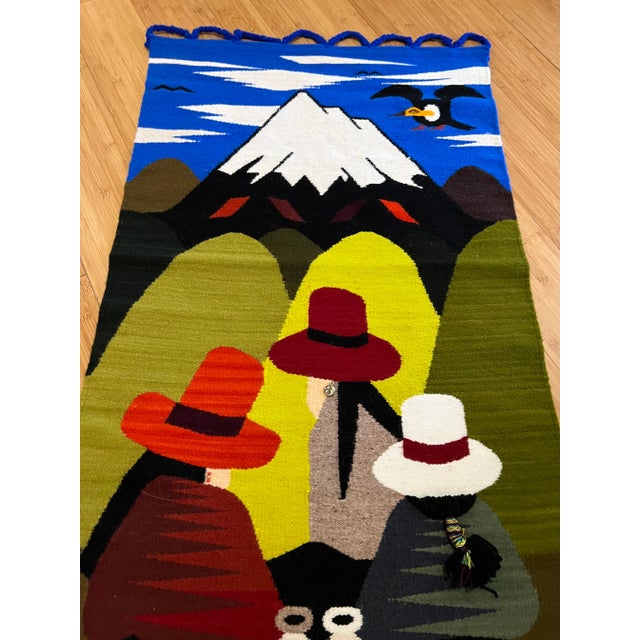 Mid-Century Modern 2000s Andes Mountain Wall Textile Art For Sale - Image 3 of 6