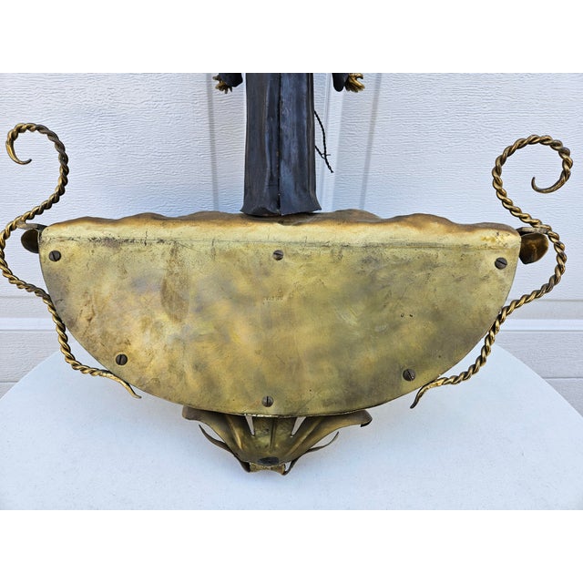 Italian Mixed Metals St. Francis of Assisi Wall Pocket Planter For Sale - Image 10 of 17