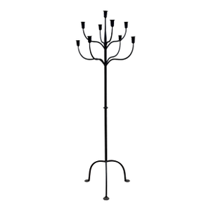 Tall Vintage Wrought Iron Floor Candelabra Candle Stand