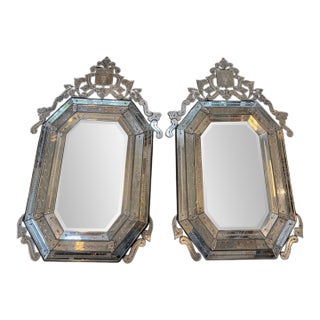 19th Century Venetian Mirrors a Pair. For Sale