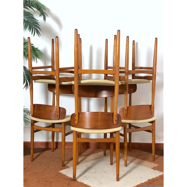 Mid-Century Modern Mid-Century Modern Chairs, Italy, 1960s, Set of 6 For Sale - Image 3 of 17