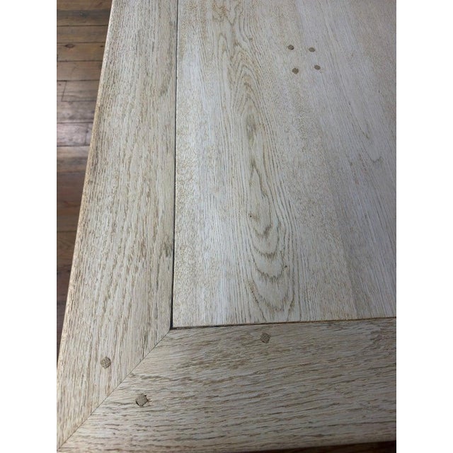 1930s Vintage French Country Bleached Oak Farmhouse Dining Table For Sale - Image 5 of 12