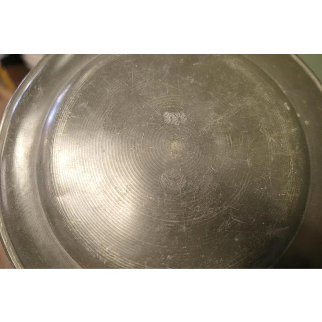 Metal Antique English Pewter Chargers, Set of 4 For Sale - Image 7 of 8