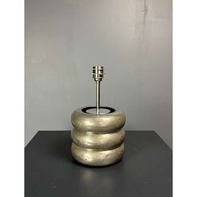 Bauhaus Mid-Century Modern French Silver Plated Table Lamp, 1950s For Sale - Image 3 of 18