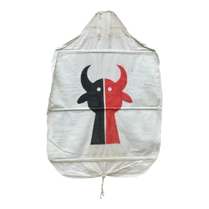 Real Vintage Hand Painted Tipi Door Stylized Buffalo Native American Teepee