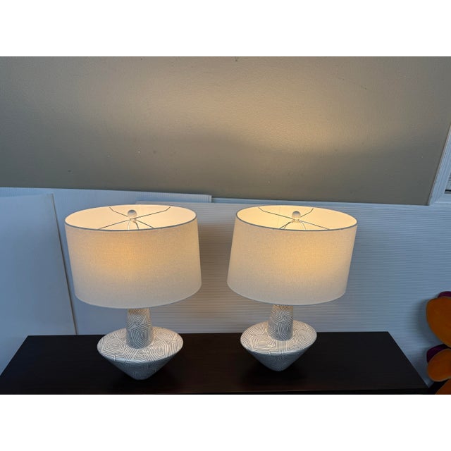 Arteriors Toronto Ceramic Table Lamps, Pair For Sale - Image 10 of 12