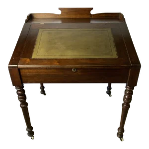 Mid 19th Century Victorian Walnut Schoolmasters Desk