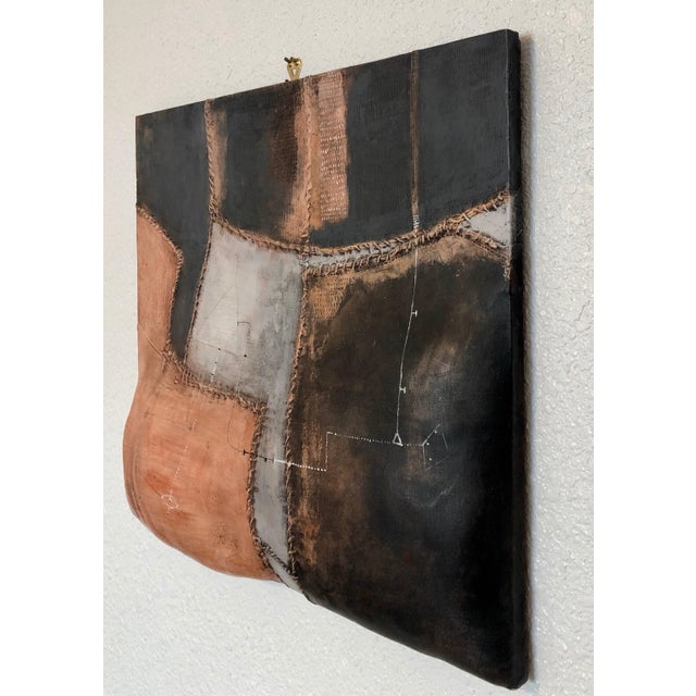 Max Marra, Italian Modernist Abstract Sculpture Painting Shaped Canvas Brutalist Collage, 2002 For Sale - Image 10 of 15