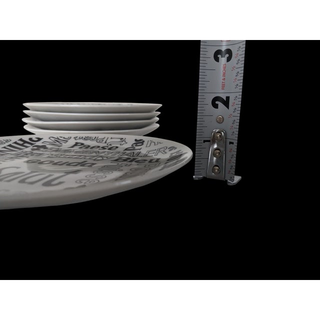 Mid Century Modern Fine Cheeses Charcuterie Plates-Set of 5 For Sale - Image 10 of 10