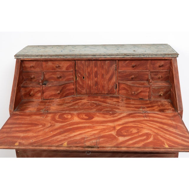 Early 19th Century Swedish Folk Art Secretaire For Sale - Image 9 of 18